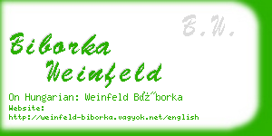 biborka weinfeld business card